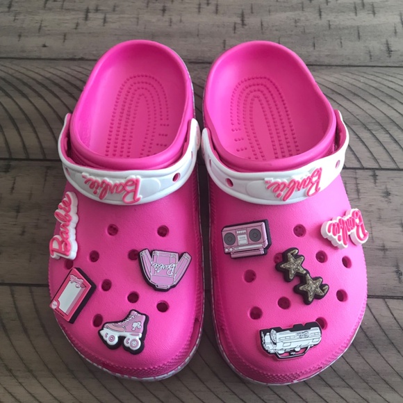 Crocs Barbie Classic Clog Women Size 9 Electric Pink - Picture 2 of 8